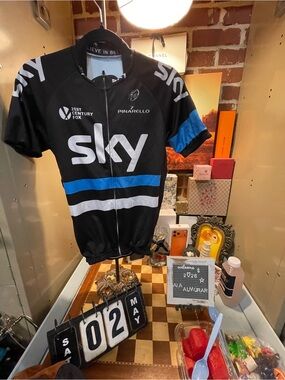 Men’s Team Sky Pro Cycling Jersey Men's s/M Black, Blue Wiggo
